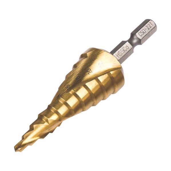 コバルトステップドリル4~22mmチタンコーティング CSD-22T 1