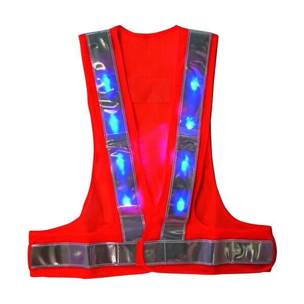 青色LEDベスト オレンジ/白 6850041 1点