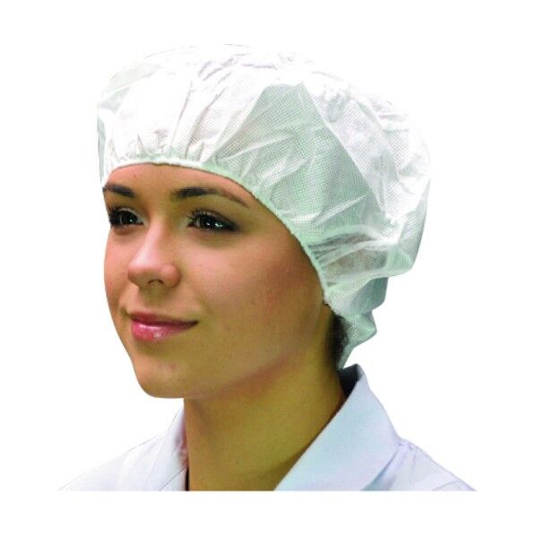 帯電帽 66050W ホワイト 50枚×10袋 509-87-04-91 2点