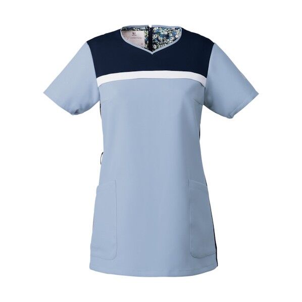 レディススクラブ エリンジウム×ホワイト×ダークネイビー 3L HI705-2-3L 1点