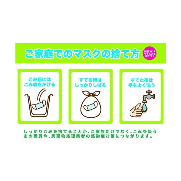 MSK-3 ご家庭でのマスクの捨て方 600x900 6300004485 1点