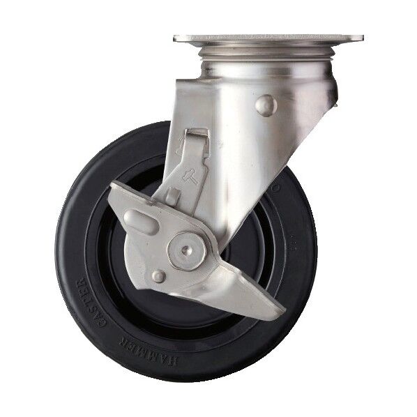 SUS サイドSP付 ゴム車150mm 313S-RU150 1点