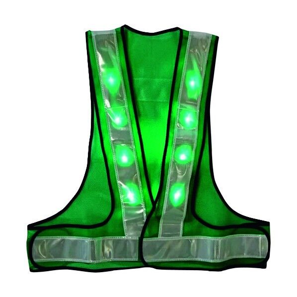 緑色LEDベスト 緑/白 6850058 1点