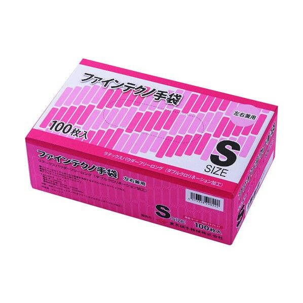 ファインテクノ手袋 S 100枚 000-23-75-34 10箱