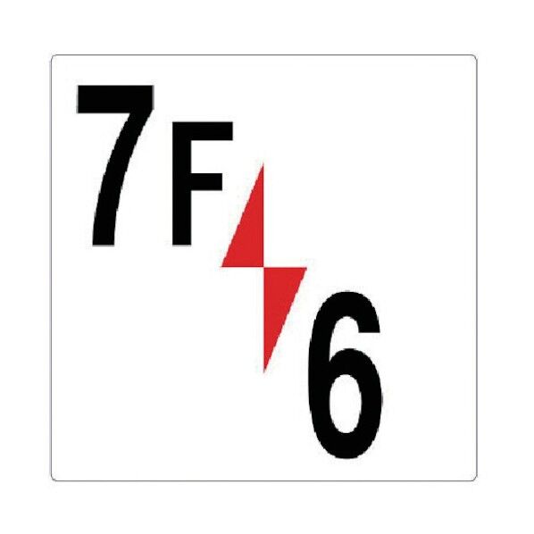 階数表示板7F/6Fエコユニボード450×450mm 348-37 1