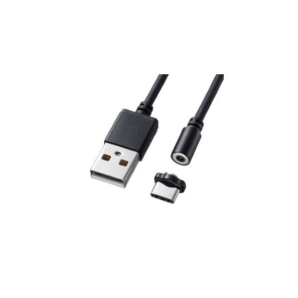サンワサプライ 超小型Magnet脱着式USB TypeCケーブル 1m KU-CMGCA1 1点