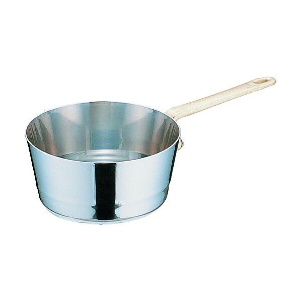 UK18-8プチテーパー片手深型鍋 (蓋無) 12cm PPTA004 1個