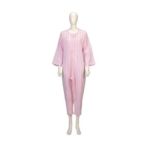 ソフトケアねまき 両開きファスナ- 薄手 ピンク LL 105885 1点