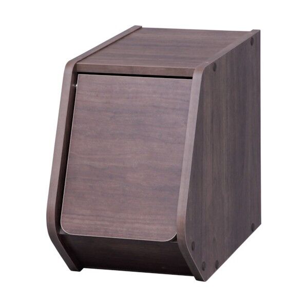 スタックボックス 扉付き ブラウン STB-200D 1個