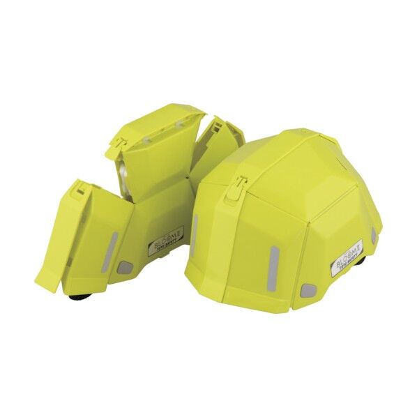 防災用 折りたたみヘルメット ブルーム2 ライム 263×145×201mm NO.101-LM 1点