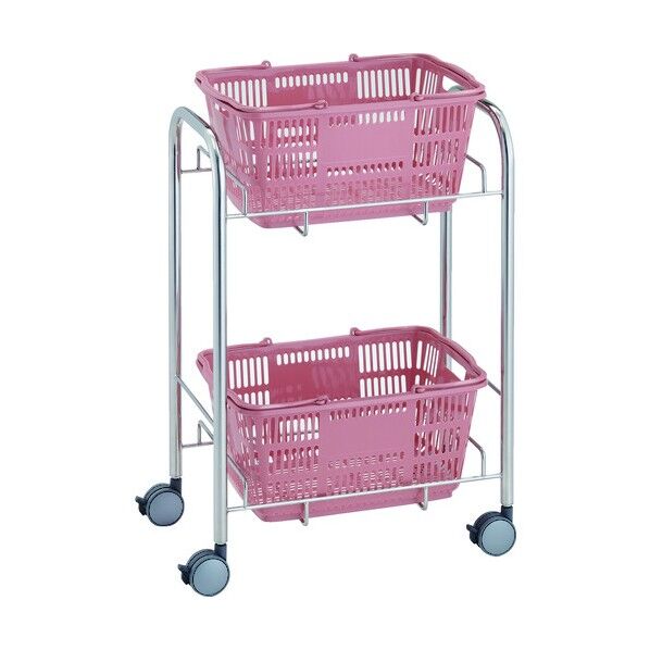 SUS304バスケットカート カゴ2個付