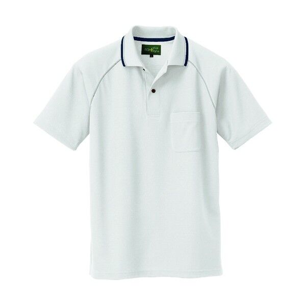 制電半袖ポロシャツ（男女兼用） 001ホワイト L 50005 1