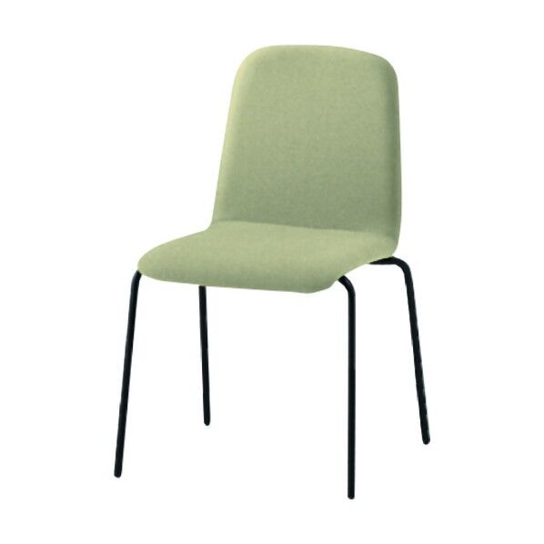 ノットワーク背座一体チェア張りぐるみ 脚サテンブラック・布地グレイッシュブラウン KLL-130C1-T1F6 1点