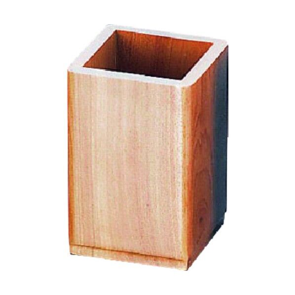 マイン 木製 角型箸立(アルミ受皿付)ナチュラル M40-574 PHS95 1個