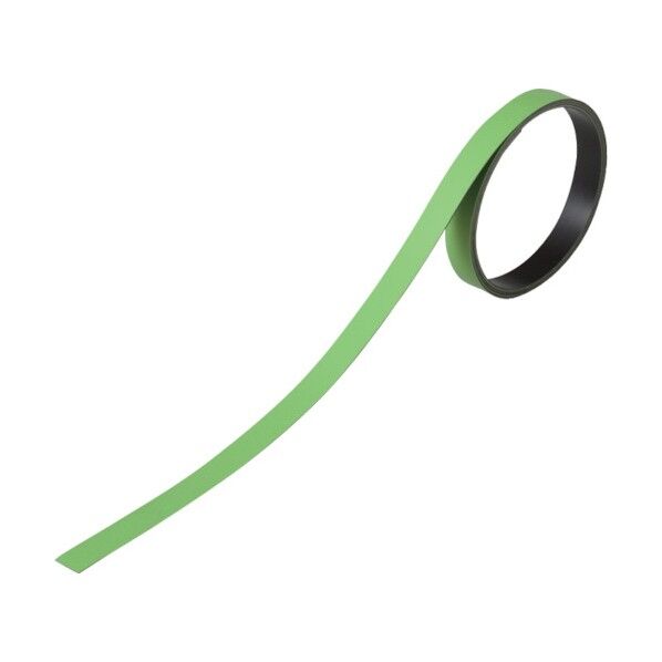 テープ状カラーマグネット マグネ10G 緑 10mm×1m×0.8mm 312012 3本