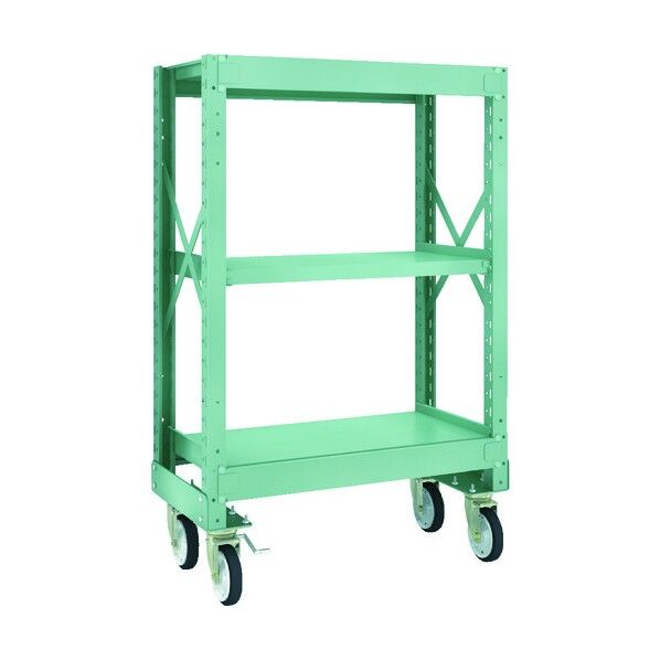 R3型中量ボルト式棚 3段 ゴムキャスター