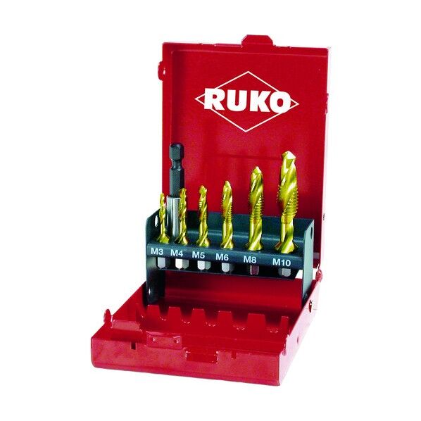 RUKO RUKO 六角軸タッピングドリル チタン セット 126 x 84 x 32 mm R270021T 1本...