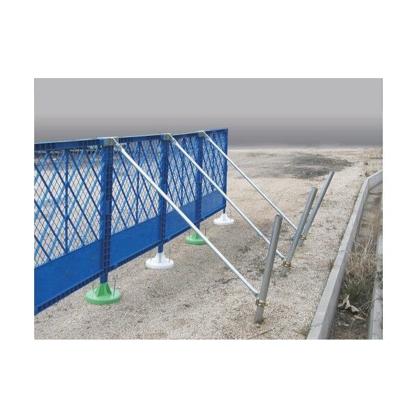 プラスチックフェンス用サポートパイプ(1500mmセット単管クランプ付)