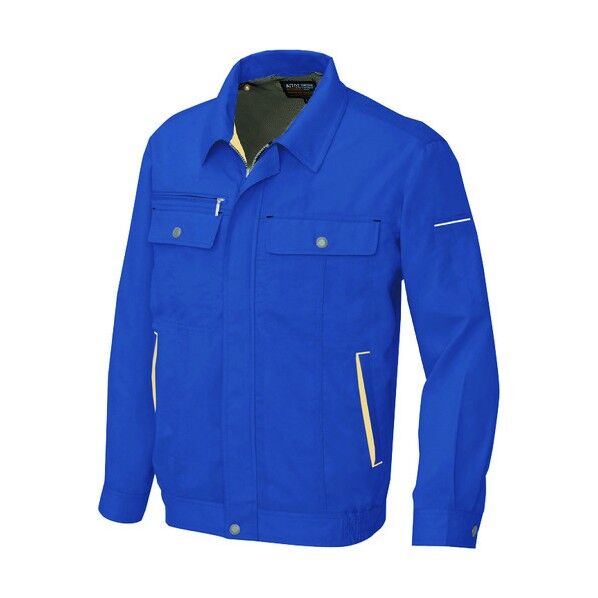 長袖サマーブルゾン(男女兼用) 006ロイヤルブルー×イエロー M 5560 1