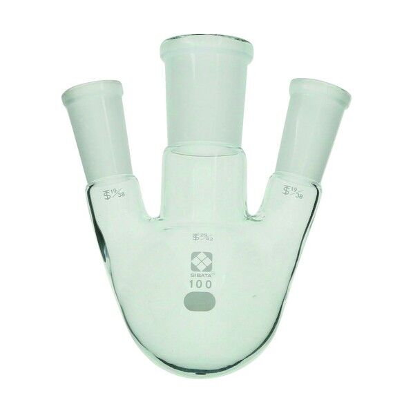 共通摺合三口丸底フラスコ 29/42-19/38