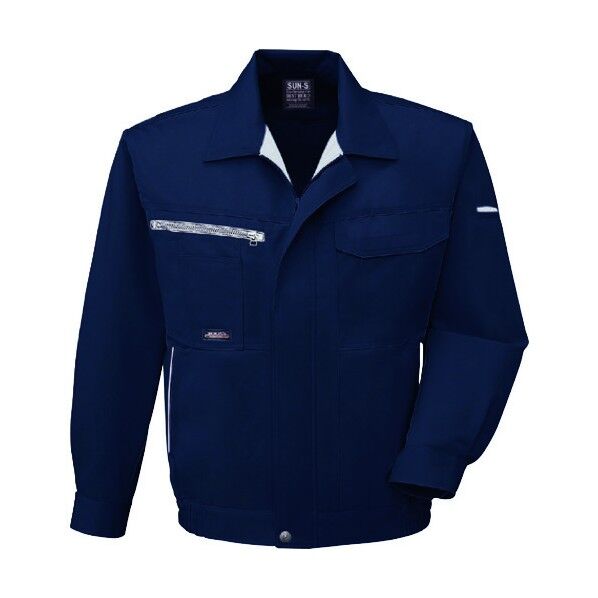 夏 長袖ブルゾン ネイビー色 4Lサイズ WA10551-3-4L 1点