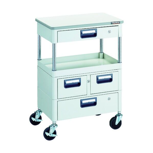 フェニックスワゴン (省音タイプ・薄型1段・1段・2列引出し付・天板付)