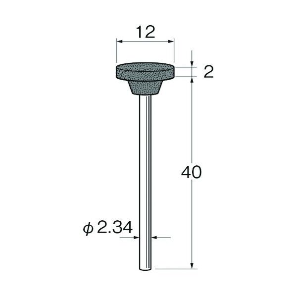 軸付シリコンゴム砥石外径(mm):12粒度(#):180 R1141 5本