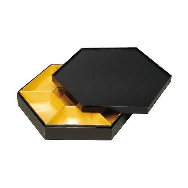 V-BOX六角オードブル 金ボール中子セット一段 31393 1点