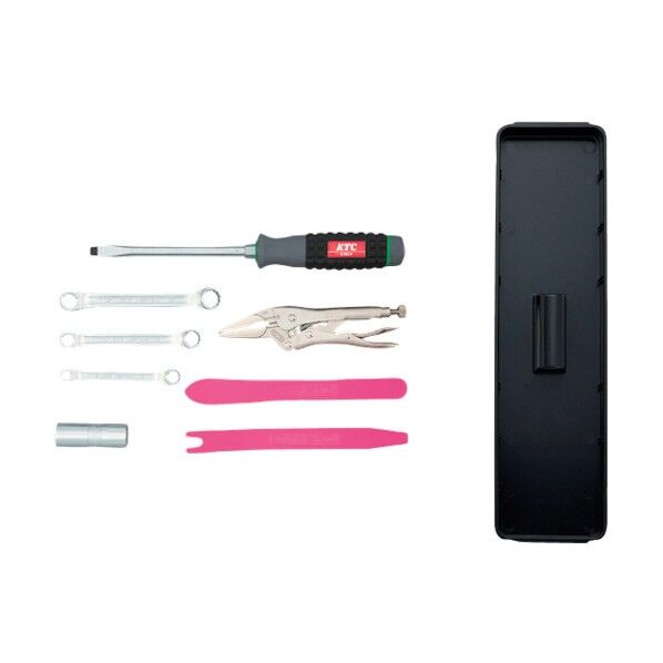 ツールキット 両開きプラハードケースセット用オプション 12.7sq. 8点セット ブラック 390 x 120 x 50 mm SK408P-S 1S