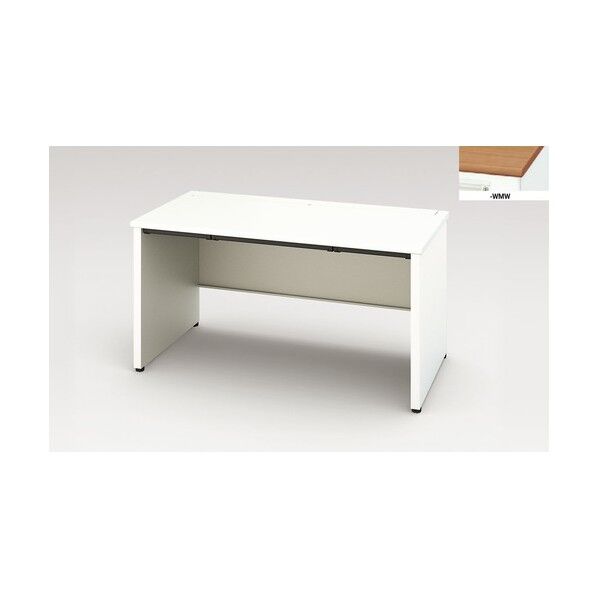 平デスク (パネル脚タイプ・浅型引出し付) XEHH147FP-S-WMW 1点
