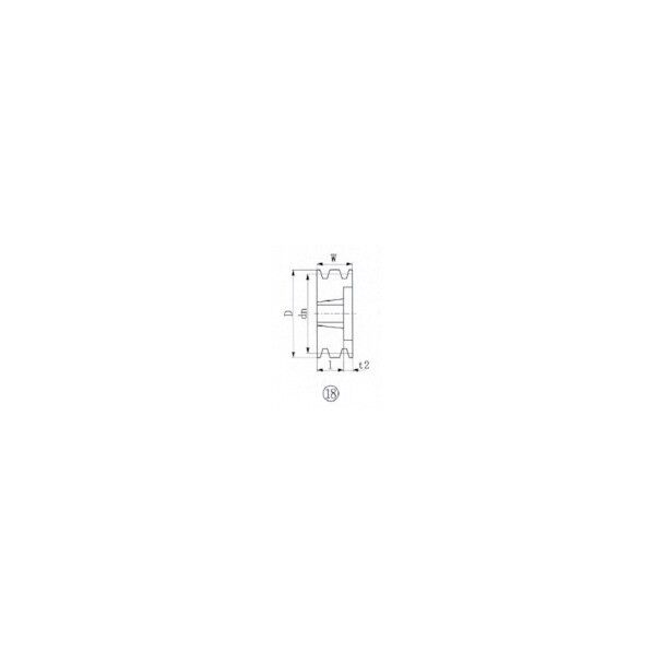 SPプーリー SPB 溝数4