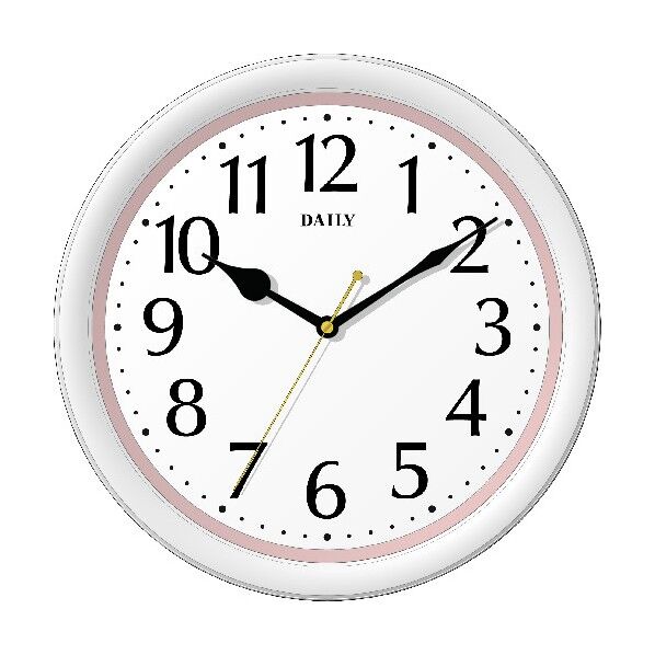 デイリー 壁掛け時計 連続秒針 ピンク φ280x45.3 8MG813DN13 1個