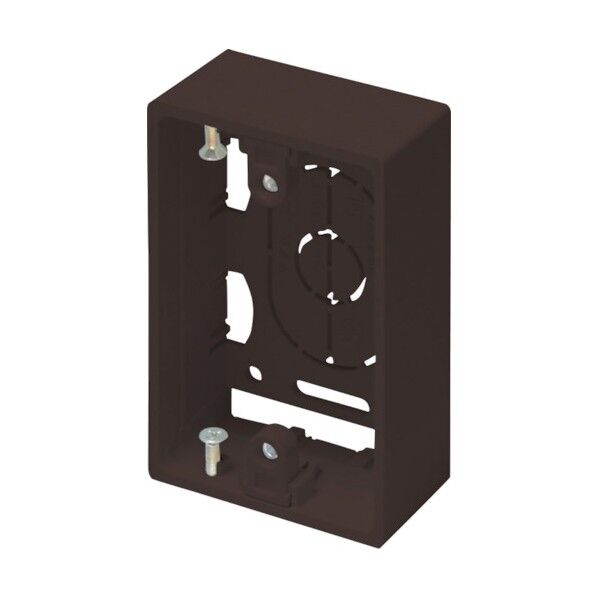 ニュー・エフモール付属品 露出ボックス 1個用 浅型 チョコ