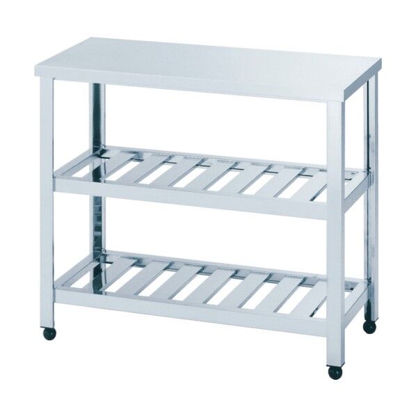 ステンレス作業台(二段スノコ棚板タイプ・SUS430)