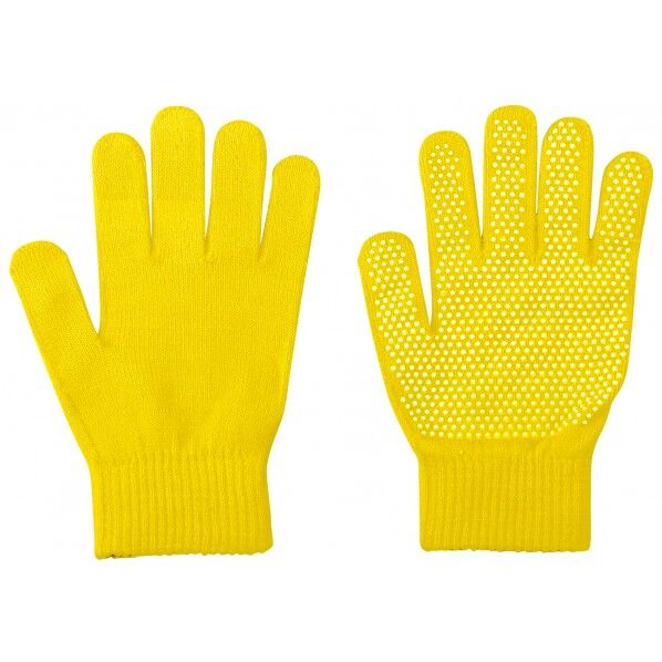 カラーのびのび手袋 大 すべり止め付 黄
