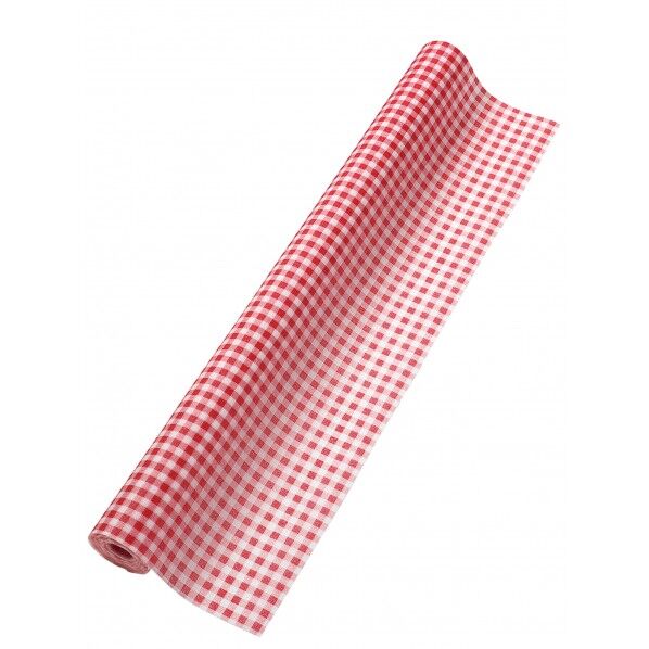 カラー不織布 10m巻 ギンガムチェック 赤