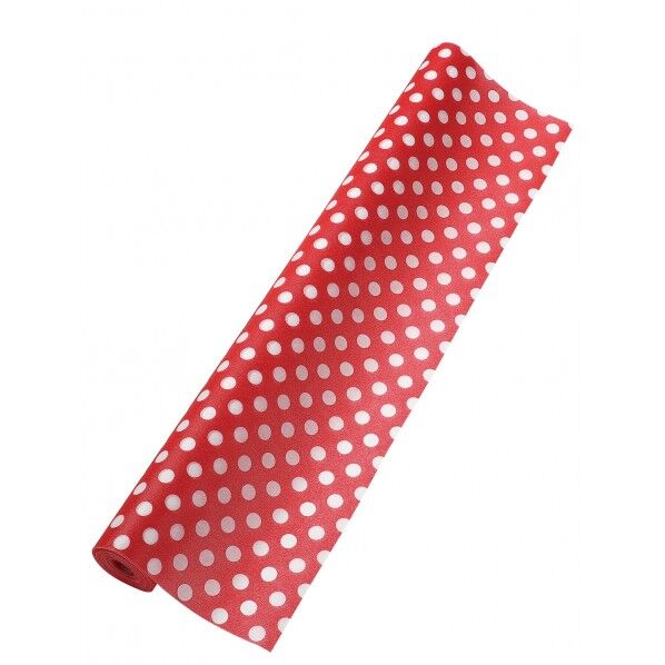 カラー不織布 10m巻 水玉 赤