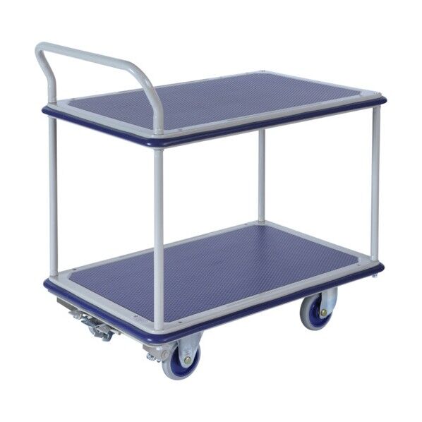 大型スチール2段台車 フットブレーキ付 NHT-304+FB-KANSEI 1点