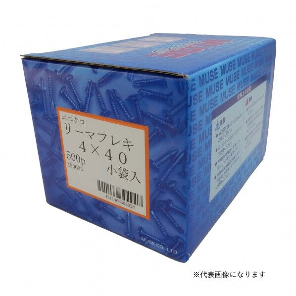 カワシマ盛工 MUSE タップネジ ユニクロ リーマーフレキ4x28 1000入 1000個