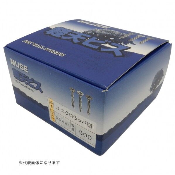 カワシマ盛工 MUSE 軽天ビス ユニクロ ラッパ 3.0x20 1000入 1000個