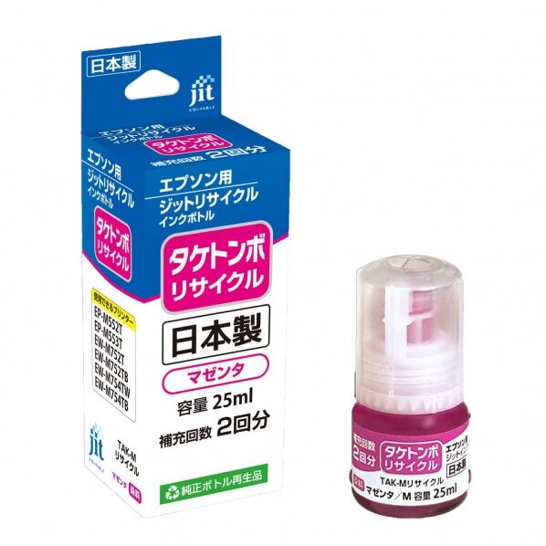 ジット エプソン EPSON TAK-M対応ジットリサイクルインクカートリッジ【JIT-ETAKM-R】 JIT-ETAKM-R 1個