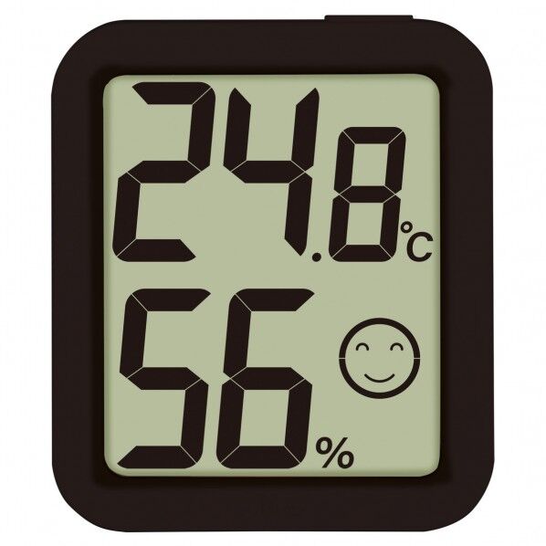 73248 温湿度計 環境チェッカー ブラック