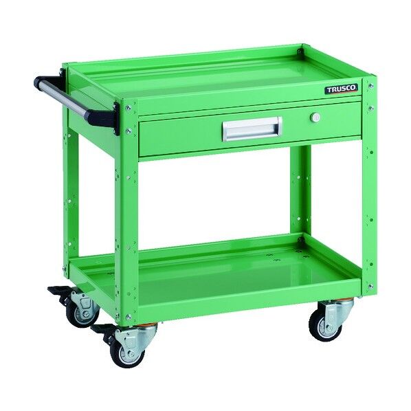 イーグルワゴン 600X400 引出付 ウレタン4輪自在 ヤンググリーン EGW-662VUJ-YG 1点