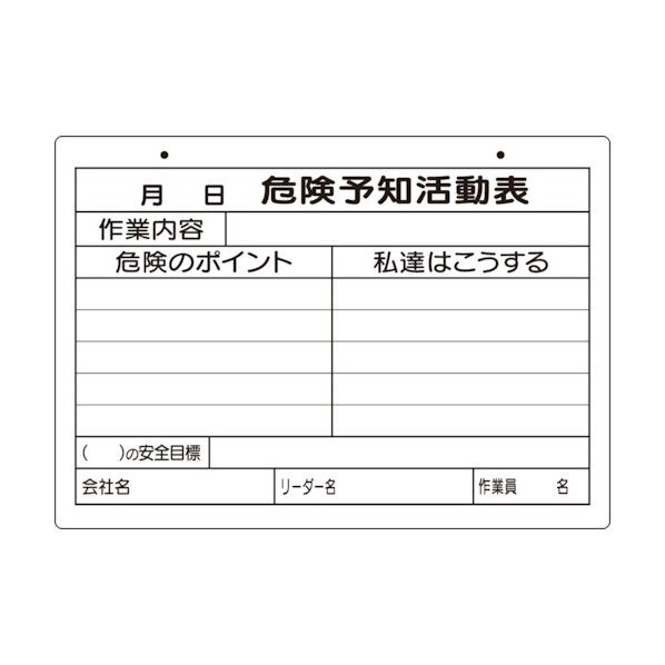 危険予知活動表 エコユニボード