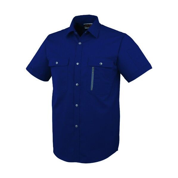 半袖シャツH-197 1 ネイビー L H-197-1-L 1点