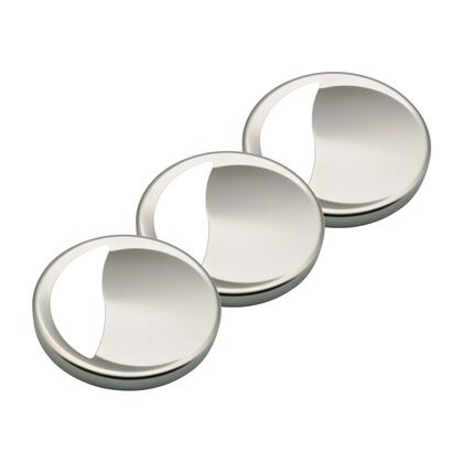 シンク用 排水口のステンレス製フタ 3個セット ゴミを隠す (錆びにくい 汚れにくい 衛生的)