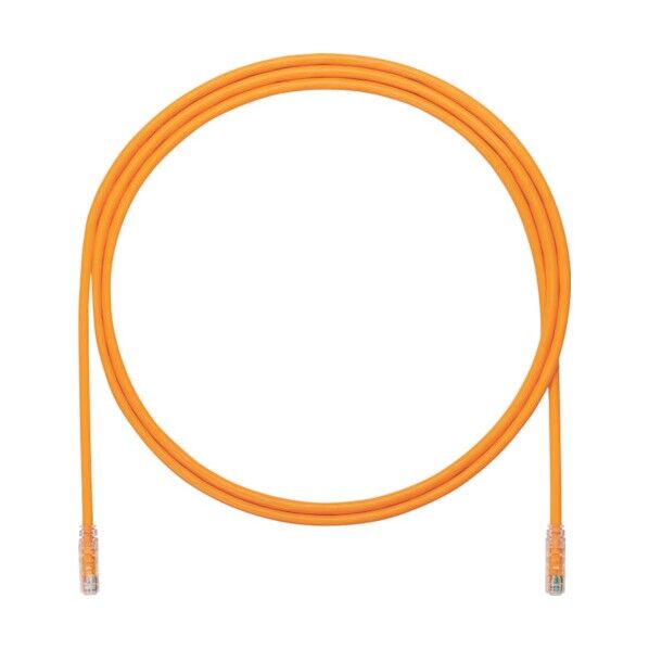 カテゴリ6A UTPパッチコード 24AWG単線 ケーブル径:Φ6.4mm 10m オレンジ UTP6AX10MOR 1点