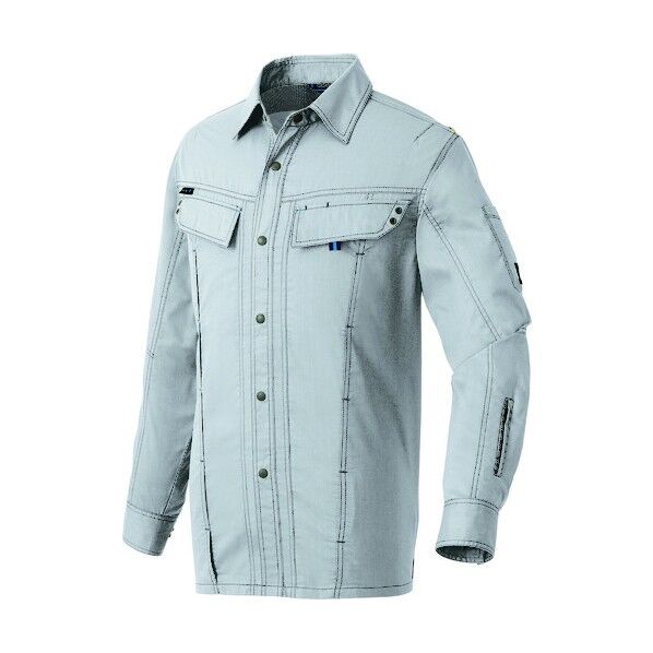 長袖シャツ(男女兼用) 003シルバーグレー 6L 30535 1