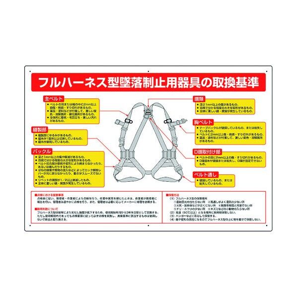 フルハーネス型墜落制止用器具の取換基準 335-22 1点
