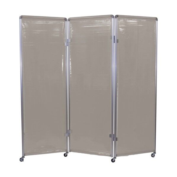 アルミ製衝立 エクラン (透明防炎タイプ)